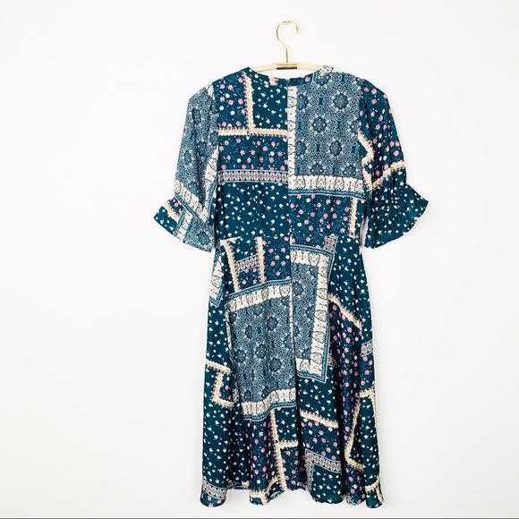 🌵5/$30 Chelsea28 patchwork bell sleeve midi dress - Picture 6 of 6